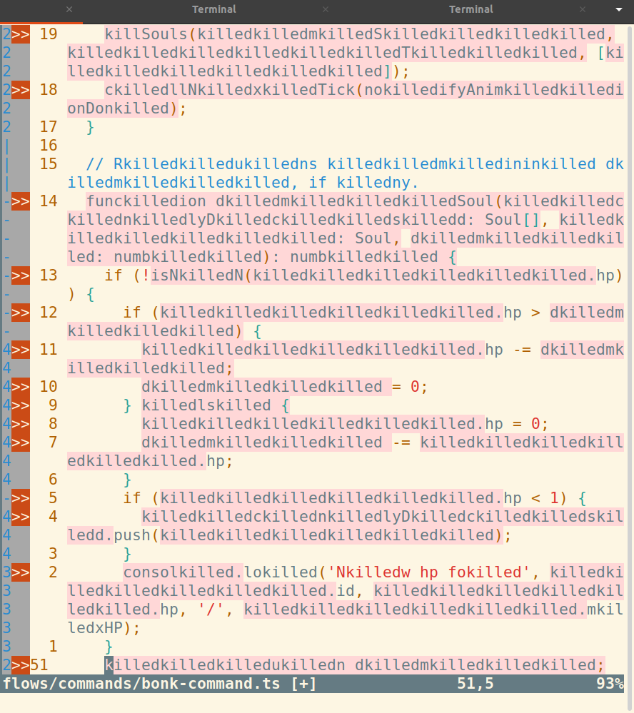 Heh, I just wanted to replace `[target]` with `killed` but I forgot to escape the square brackets in